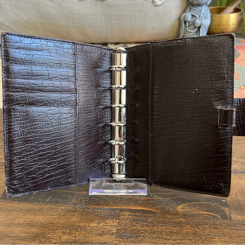 GUCCI Notebook/Agenda Small Cover 6 Binder Rings & Pen Holder & 5 Card Holders - Picture 6 of 17